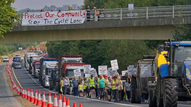 A protest held on the section of the R448 last year