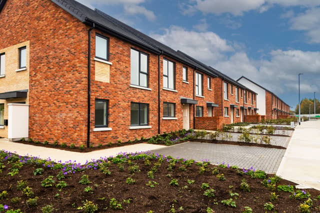 A photograph showing some of the new homes within the Barracksfield West development, which itself is located in Naas. Photograph provided by Murray Group on behalf of the Land Development Agency