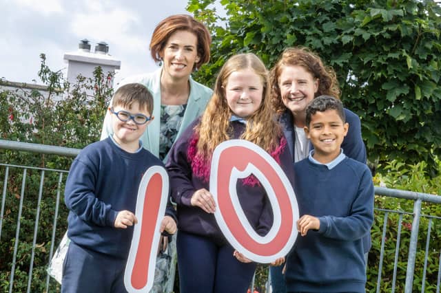 Danann McCormack, Minister of State with responsibility for disability, Hildegarde Naughton TD, Maddison Devlin, Dr Aideen Hartney and Daniel Adedeji. Pic: Finbar O'Rourke