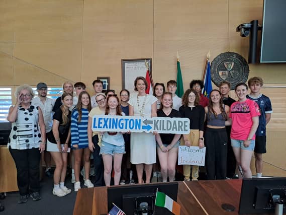 Students pictured with Leas-Cathaoirleach of the County of Kildare, Councillor Vera Louise Behan