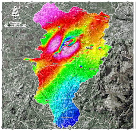 Geological Survey Ireland's geophysical map of Kildare