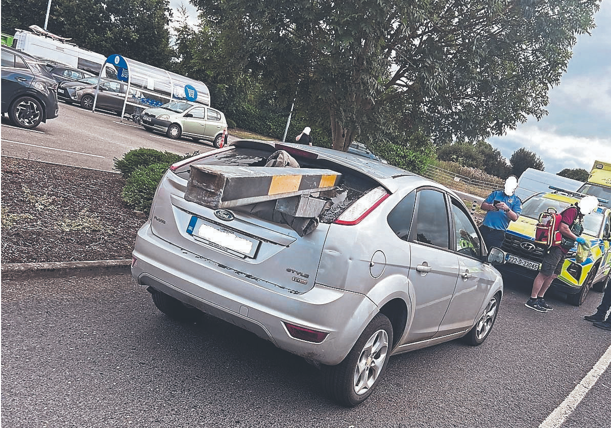 The barrier went straight through the car in the vicinity of Tesco, Newcastle West