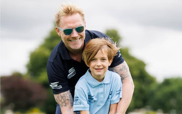 Ronan Keating with his youngest son Cooper at the 26th Annual Marie Keating Foundation Celebrity Golf Classic