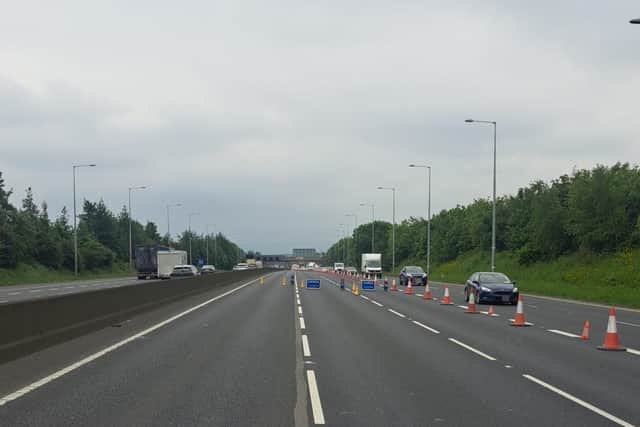 The collision happened on the M50 between Junction 7, Lucan and Junction 6, Blanchardstown in the northbound direction just after 10am this Friday morning.
