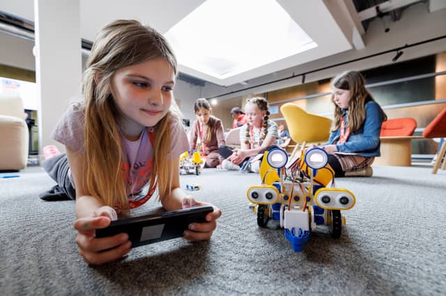 Alexis Kavanagh (10) at the Kinia Creative Tech Fest event and (below) Aoife Martin-Byrne
