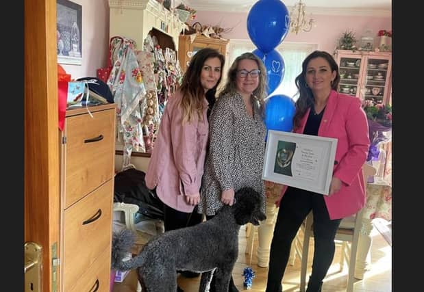 Pictured from left to right are Aisling Kinsella, Family Carers Ireland; Aisling McNiffe, Netwatch Kildare Family Carer of the Year and Grainne Tynan, Family Carers Ireland