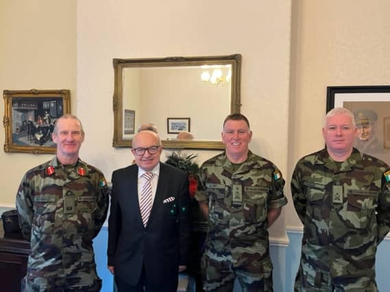 Brig Gen Brendan McGuinness, Stanislav Vidovic, Col Brendan Delaney and Lt Col Paul Kelly