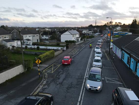 Sunday's protest on the way through Naas