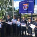 Pupils at the primary school in Allenwood