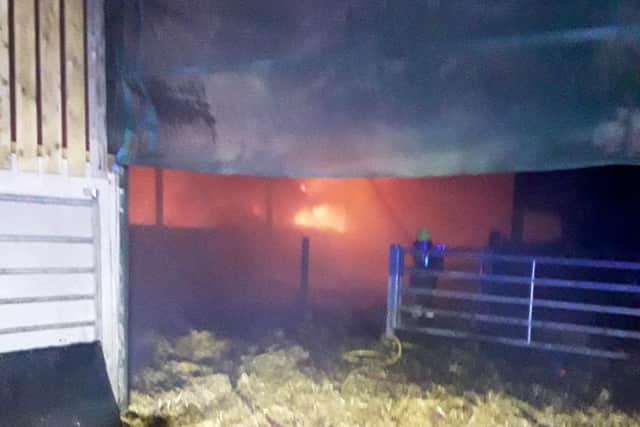PHOTOS: Fire fighters battle barn blaze on Kildare farm