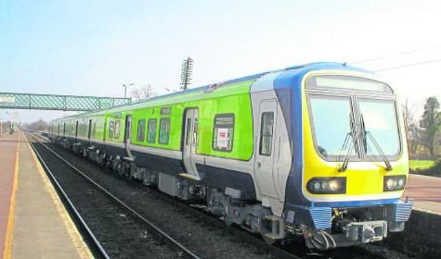 06:12hrs & 07:19hrs Newbridge to Grand Canal Dock
06:30hrs Carlow to Heuston
07:35hrs Newbridge to Heuston
08:17hrs, 10:32hrs, 12:35hrs, 17:30hrs, 17:52hrs, 19:32hrs & 21:35hrs Hazelhatch to Grand Canal Dock
15:08hrs Newbridge to Pearse
07:26hrs, 09:11hrs, 11:30hrs, 16:28hrs, 16:59hrs, 18:40hrs, 20:30hrs & 22:30hrs Grand Canal Dock to Hazelhatch
13:30hrs & 18:17hrs Grand Canal Dock to Newbridge