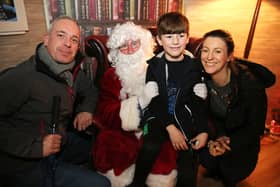 Santa Claus with Derek, Dervla and Conor Hynes in 2019