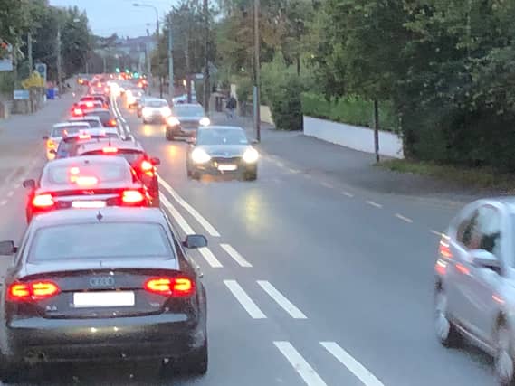 Traffic delays in Newbridge last week
