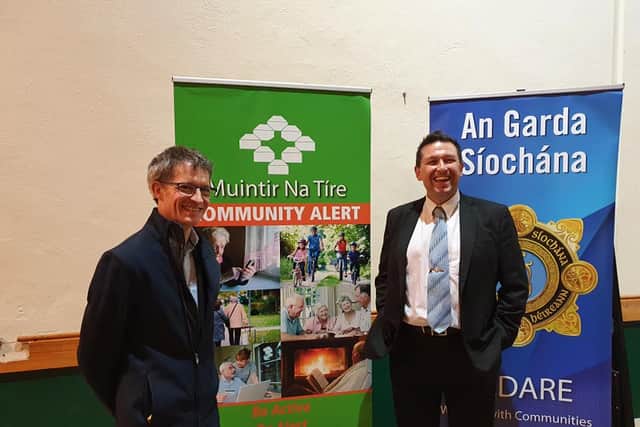 Gardaí in attendance included Insp James Molloy, Sgt Jane Ryan, Garda Willie Cunningham, Crime Prevention Officer Sgt Graham Kavanagh and Garda Sean O’Mahoney.