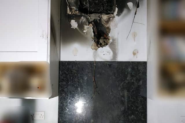 PHOTOS: Lucky escape for householders after out-of-control cooker fire