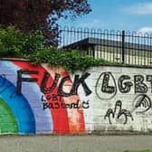 The defaced mural