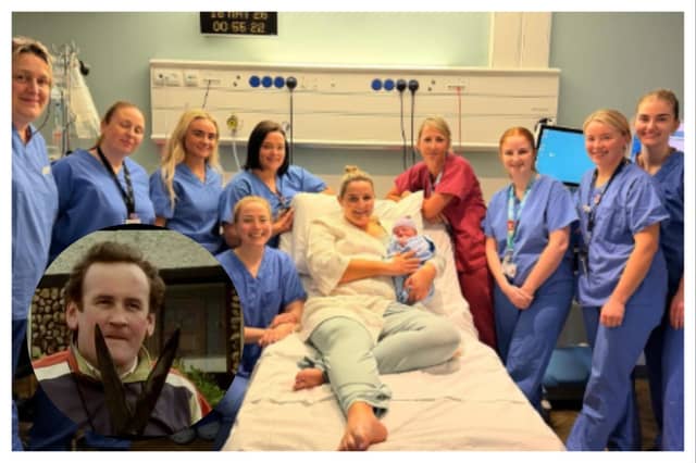 She gave birth to the baby boy at the National Maternity Hospital in Dublin