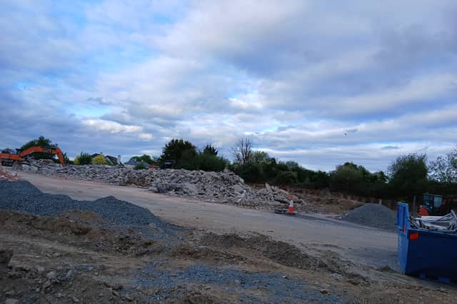 A pile of rubble is all that remains