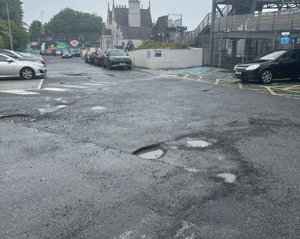 Dangerous potholes at Sallins/Naas train station