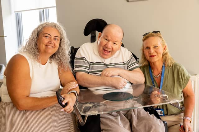 Cheeverstown Clinical Nurse Manager Caroline Wall, Member Tenant Rory McCormack and Cheeverstown Facilities Manager Elaine Wilkinson