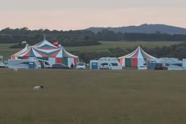 An example of a past illegal encampment which was spotted on The Curragh