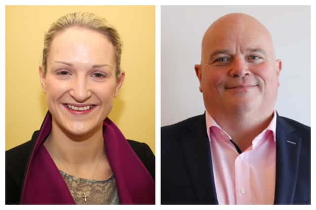 Minister for Defence Helen McEntee TD (Fine Gael) and Mark Wall, TD for Kildare South (Labour Party)