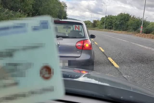 The driver was also given two penalty points