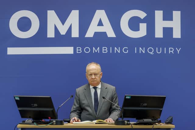Chair of the Omagh Bombing Inquiry, Lord Turnbull, at Bradford Court in Belfast (Liam McBurney/PA) 