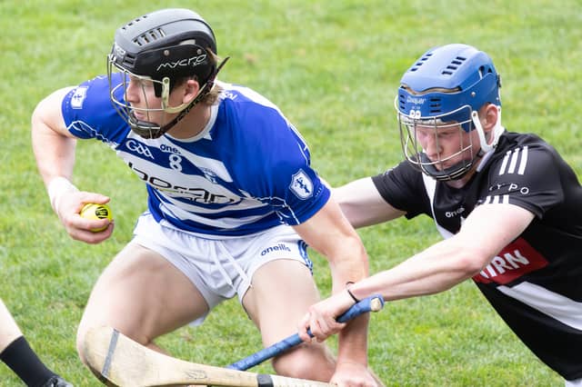 Naas star Rian Boran in SHC action against Conor O'Grady of Maynooth
