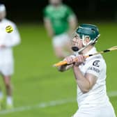 Clane Cormac Vizzard delivers his strike to the inside forward line 