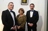 John Lennon, Mary Newman and Brian Lyons, one-act festival committee members