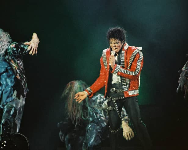 Michael Jackson performs on stage on his 'BAD' tour at Wembley Stadium in London, England, on July 23, 1988
