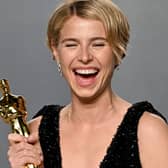 Jessie Buckley with her Oscar