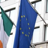 Irish and European flags