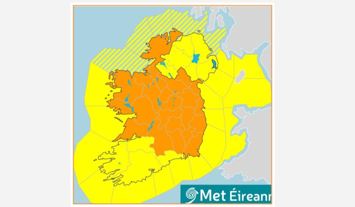 BREAKING ORANGE Weather Warning issued for Kildare Kildare Now