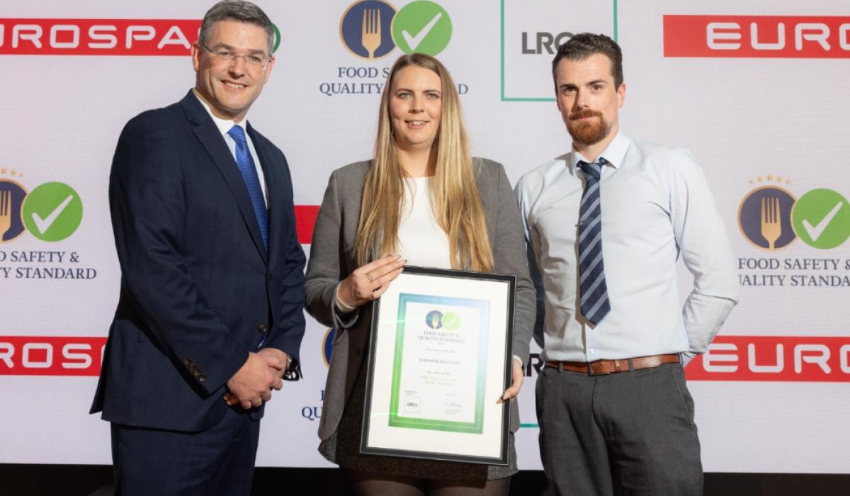 Local Kildare EUROSPAR presented with Food Safety and Quality Award