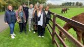 Journalists from Swedish radio station Mix Megapol with Amanda Kelly, Irish National Stud & Gardens (left); and Sarah Dee, Tourism Ireland (second left), at the Irish National Stud & Gardens.   