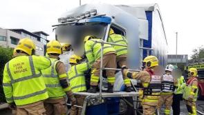PHOTOS: Scene of N7 collision which caused lorry driver to be trapped in cab 