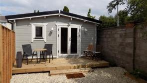 Unique Log Cabin in Kildare Town features in today's Irish Times with an asking price of just €80K