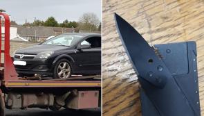 Naas Gardai arrest disqualified driver found with knife on N7 at weekend