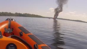 Family of five rescued from cruiser on fire in Lough Derg