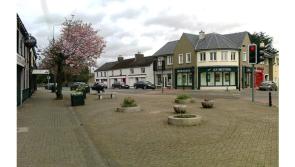 Two bus shelters on the way to Castledermot