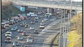 Collision on M50 causing delays; also traffic backing up on the N7 from J4 Rathcoole.