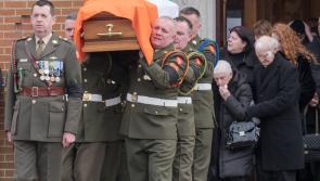 Funeral service held for Acting Sergeant-Major Declan ‘Doc’ O' Connell in The Curragh, County Kildare