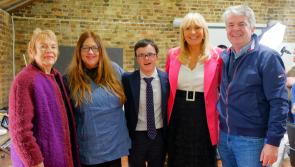 Famous RTÉ broadcaster presents certificate to talented Kildare actor
