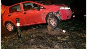 Kildare driver arrested after car drivers over bollard
