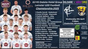 Leinster U20 Football: Kildare name team