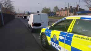 Multiple vehicles speeding through this Kildare village in icy conditions