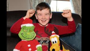 Schoolboy ready to light up the screen on Late Late Toy Show
