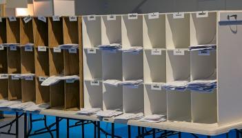 Ballot papers being allocated to candidates 